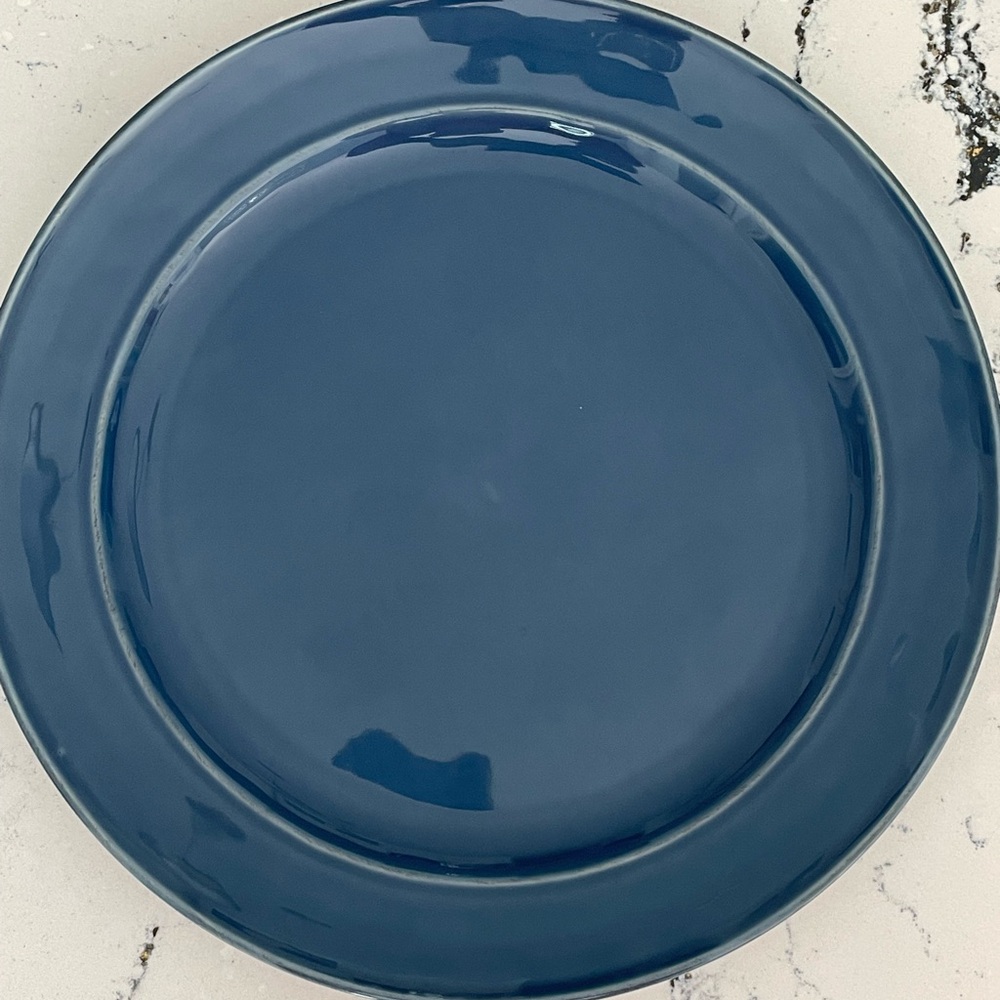 Pottery Barn Cambria Ocean Blue extra large dinner plates. Set of 4